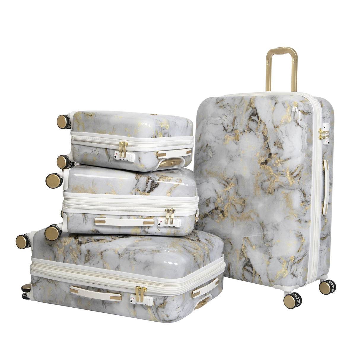 IT Luggage Sheen - Underseat (Gold Greyscale Marble)