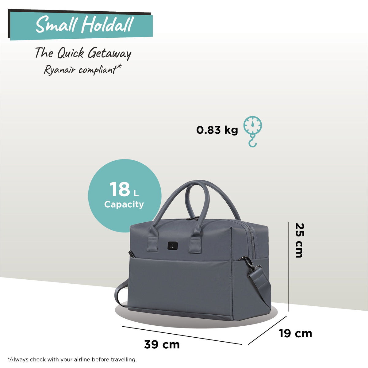 IT Luggage Outpaced - Small Holdall (Asphalt)