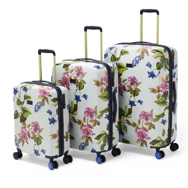 Joules Spring Wood Botanical 4-Wheel Cabin Case