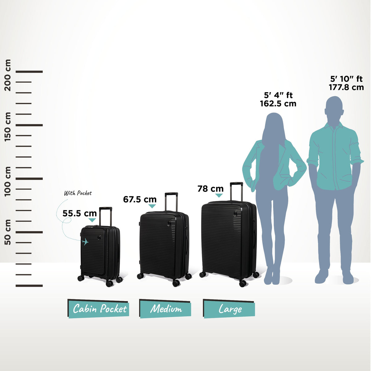 IT Luggage Spontaneous II - 3pc Set (Black)