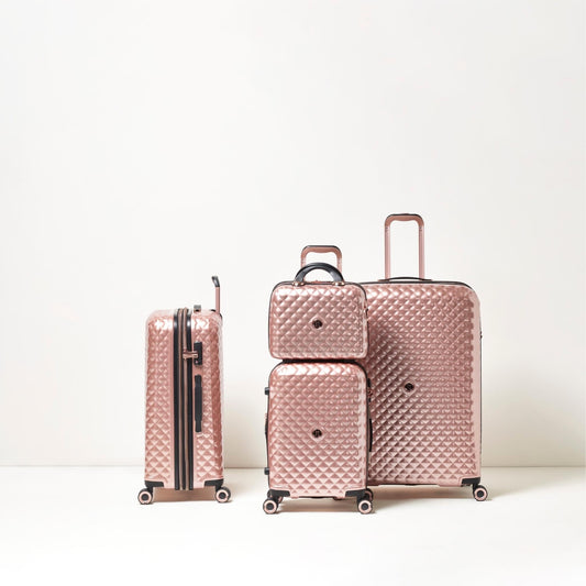 IT Luggage Glitzy - 5pc Set (Metallic Rose Gold)