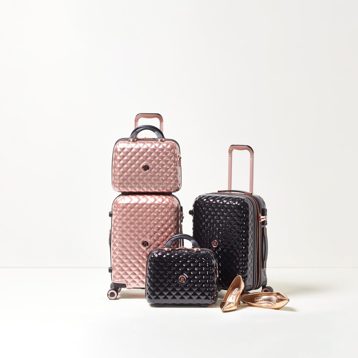 IT Luggage Glitzy - 5pc Set (Black)