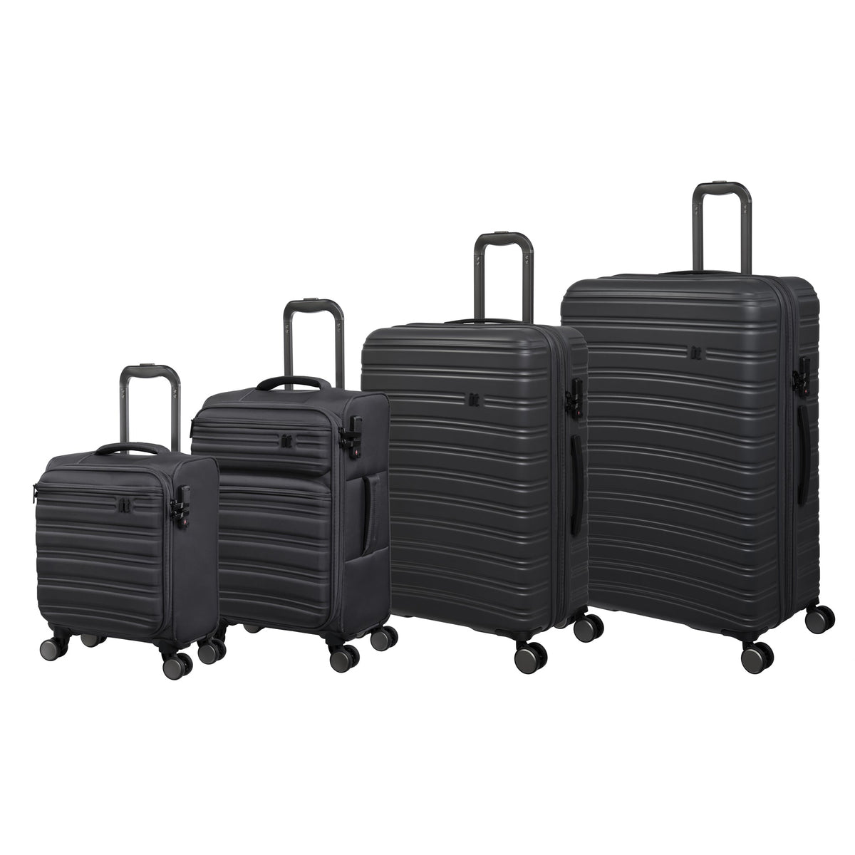 IT Luggage Fusional - 4pc Set (Warm Charcoal)