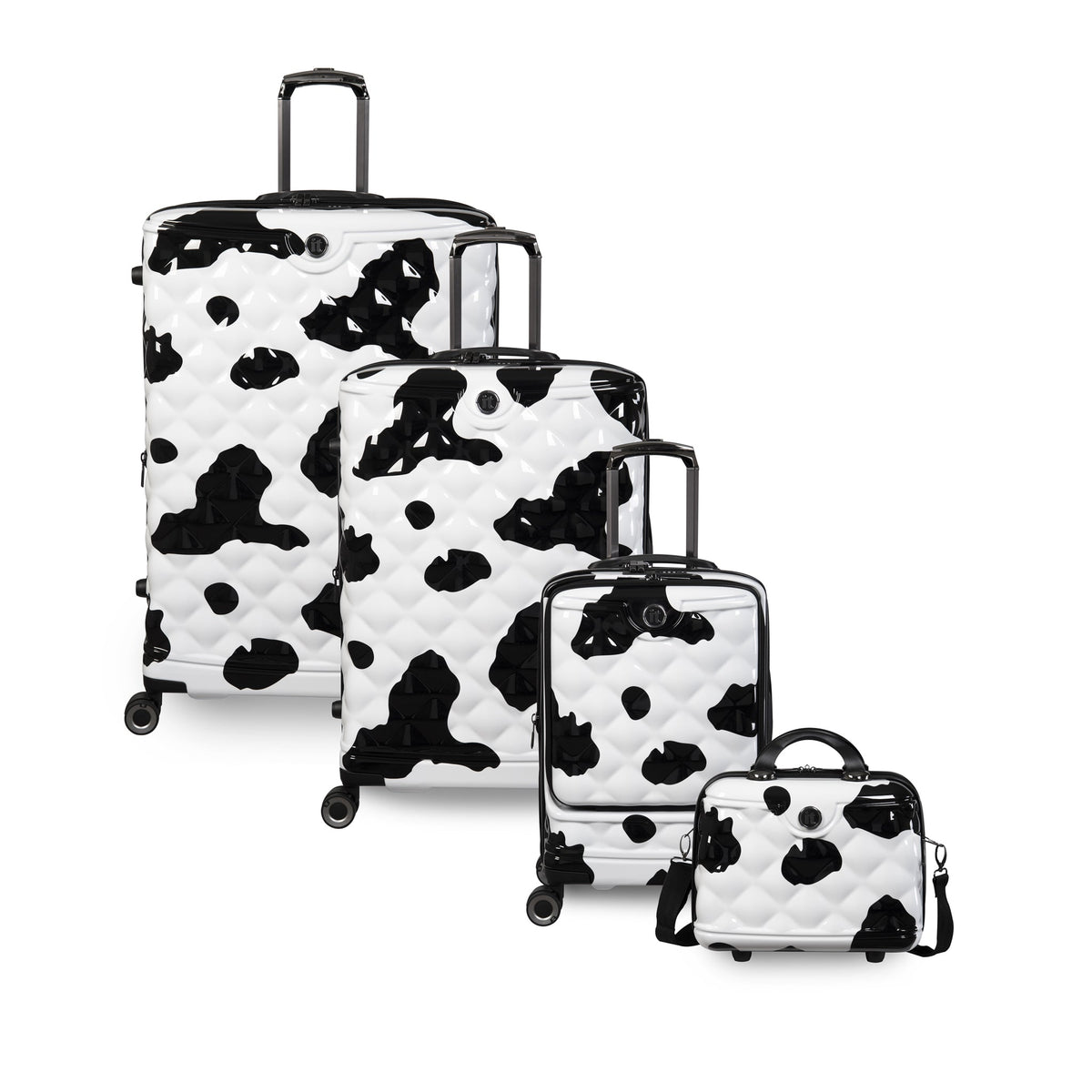 IT Luggage Indulging II - 4pc Set (Moo Cow Print)