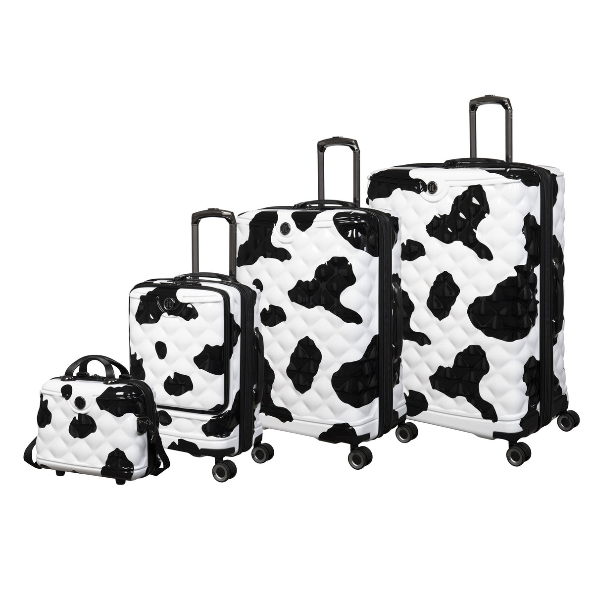 IT Luggage Indulging II - 4pc Set (Moo Cow Print)