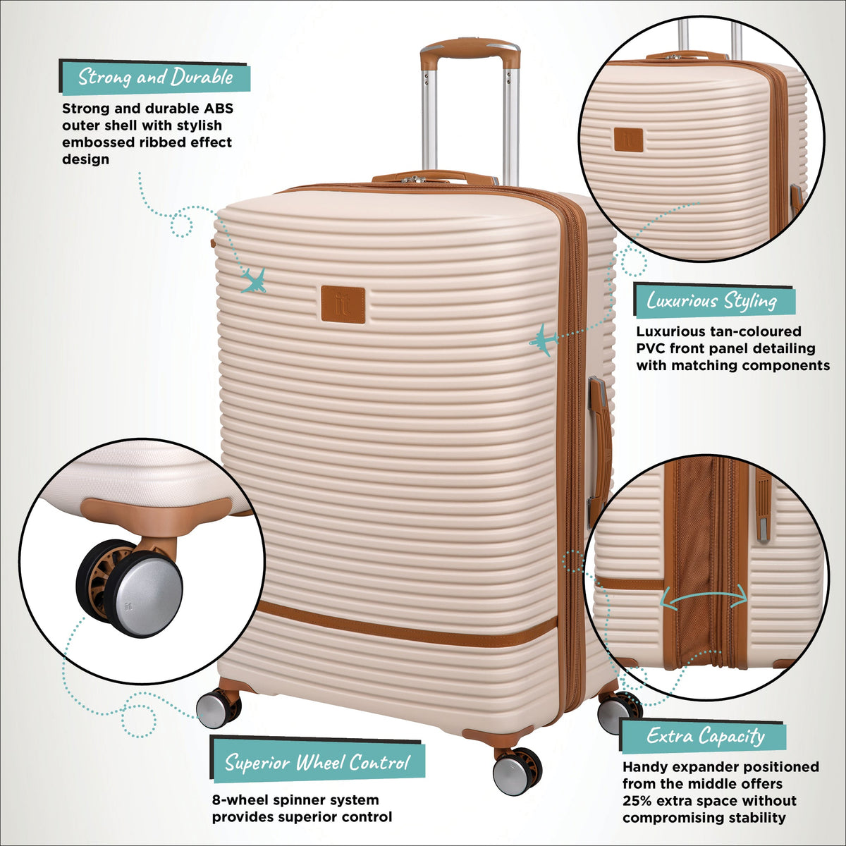 IT Luggage Replicating - Large (Crème)