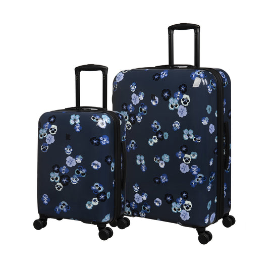 IT Luggage Sheen - 2pc Set (Pansies Floral Blue Depths)