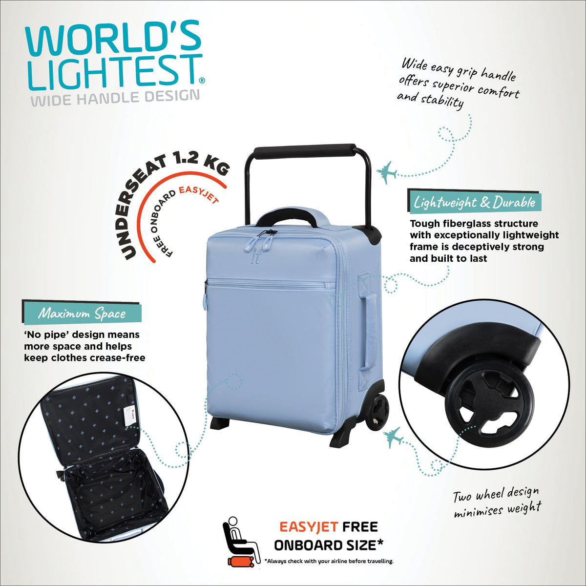 IT Luggage Atmospheric Wide Handle Design - 2pc Set (Skyway)