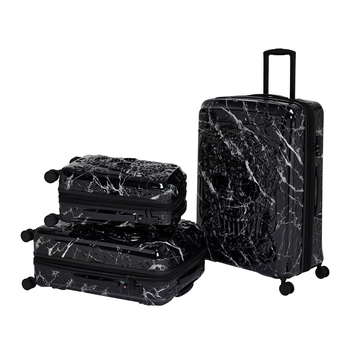 IT Luggage Candy Calavera - Underseat (Black Marble)