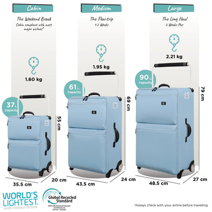 IT Luggage Popstar World's Lightest - Cabin (Celestial Blue)