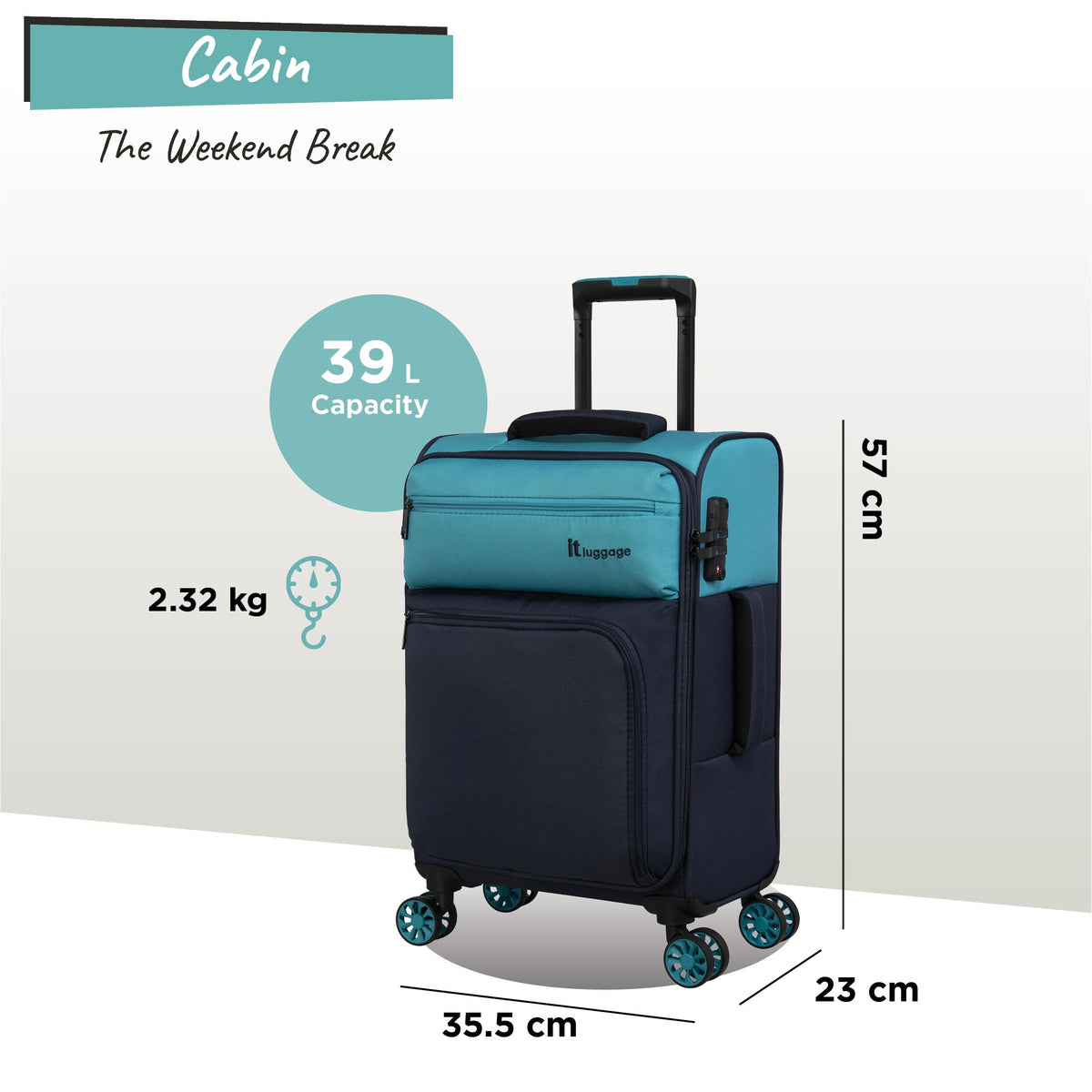 IT Luggage Duo-Tone - Cabin (Capri Breeze / Dress Blues)