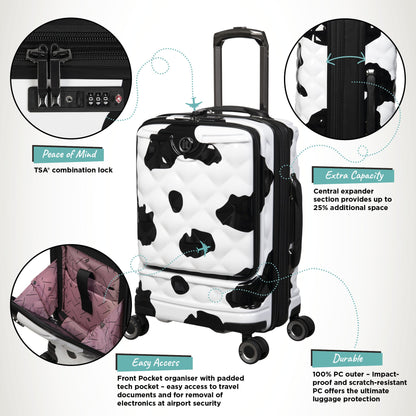 IT Luggage Indulging II - 4pc Set (Moo Cow Print)