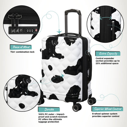 IT Luggage Indulging - Cabin (Moo Cow Print)