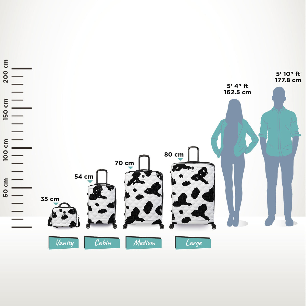 IT Luggage Indulging - 4pc Set (Moo Cow Print)