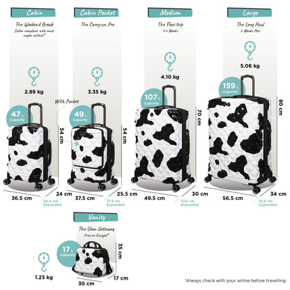 IT Luggage Indulging - Large (Moo Cow Print)