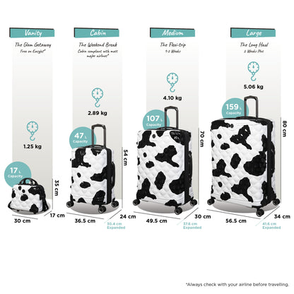 IT Luggage Indulging - Cabin (Moo Cow Print)
