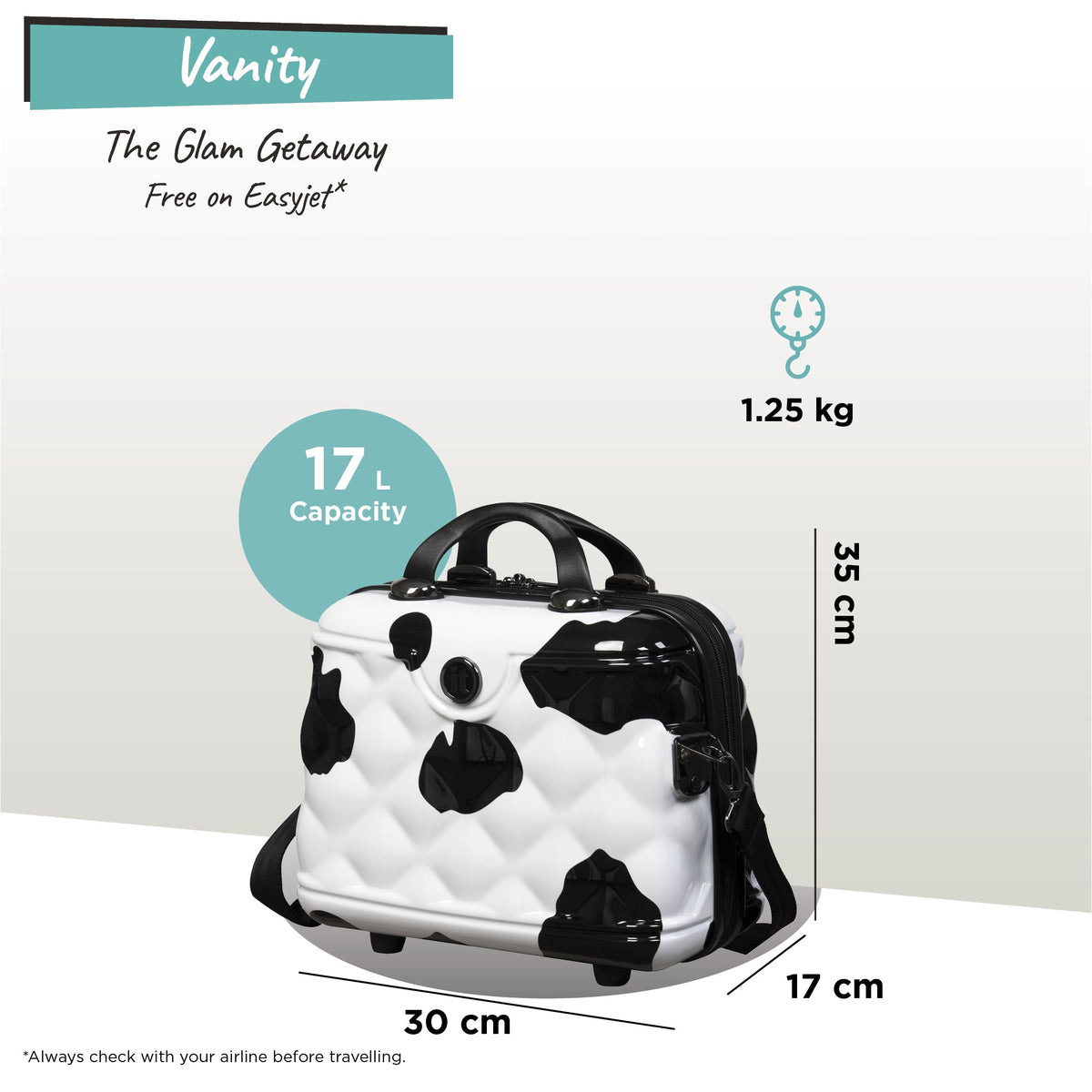 IT Luggage Indulging - Vanity Case (Moo Cow Print)