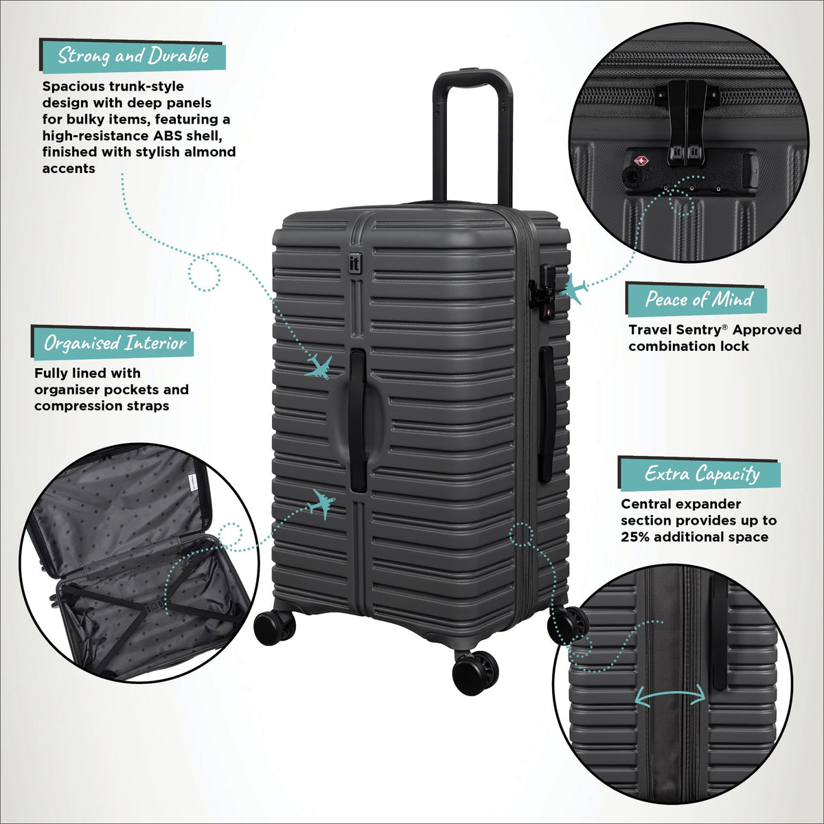  Jumbo Trunk - Medium (Charcoal)