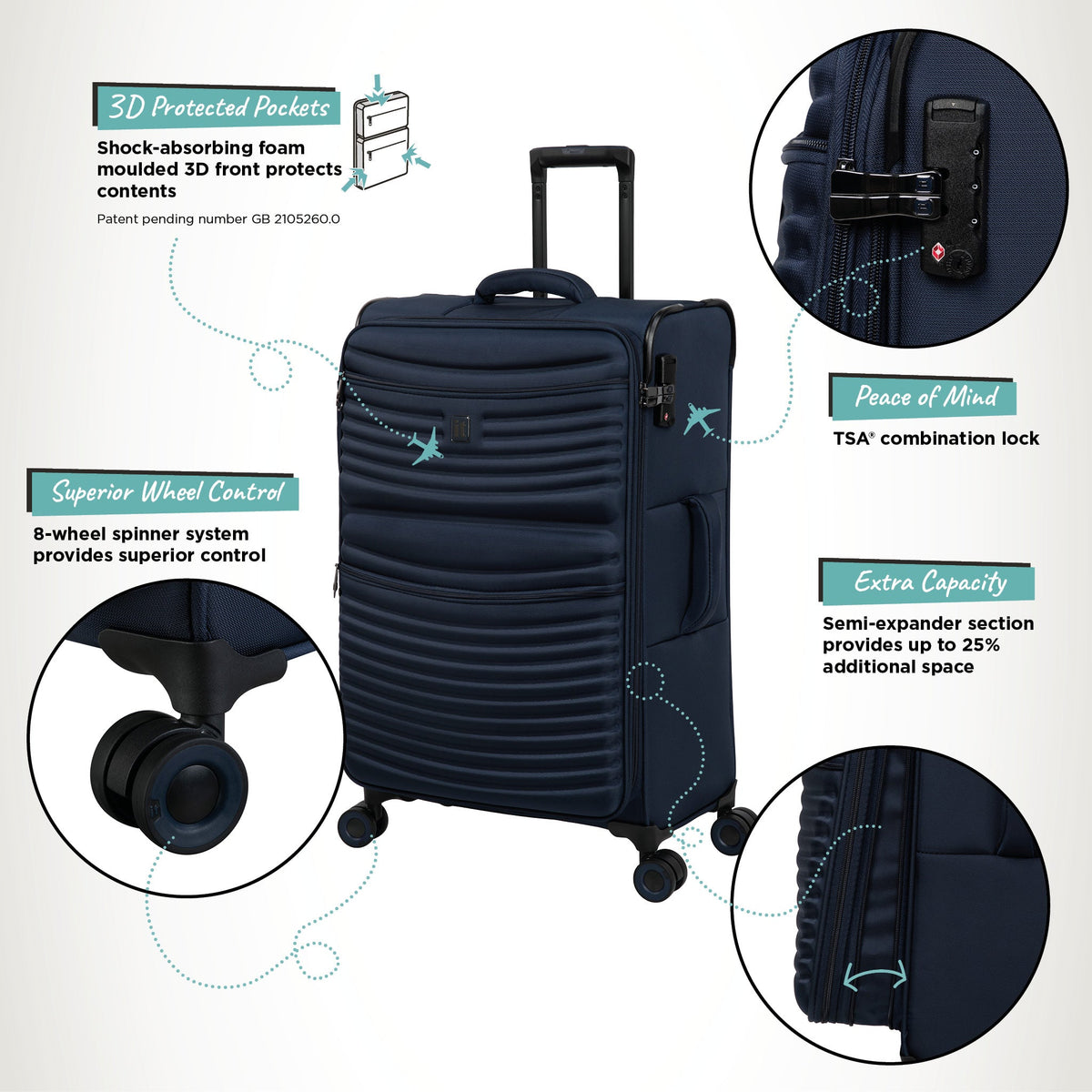 IT Luggage Precursor - Medium Plus (Dress Blues)