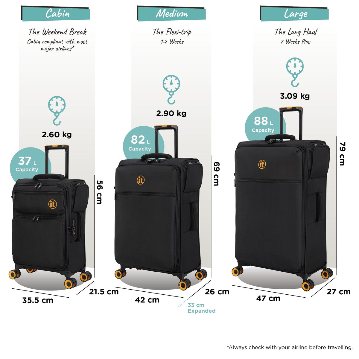  Simultaneous - 3pc Set (Black)