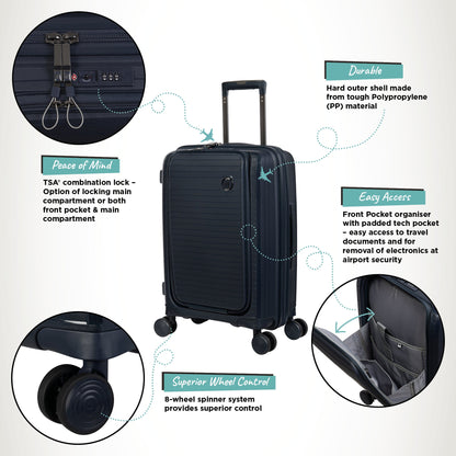 IT Luggage Spontaneous II - Cabin With Pocket (Blueberry)