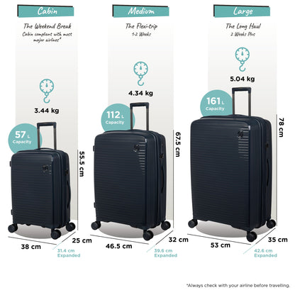 IT Luggage Spontaneous - 3pc Set (Blueberry)