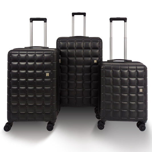  QUBEd Squared Set Of 3 Suitcases