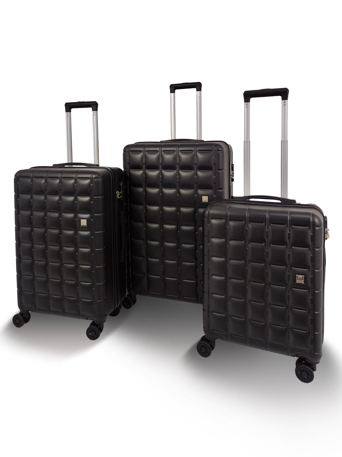  QUBEd Squared Set Of 3 Suitcases