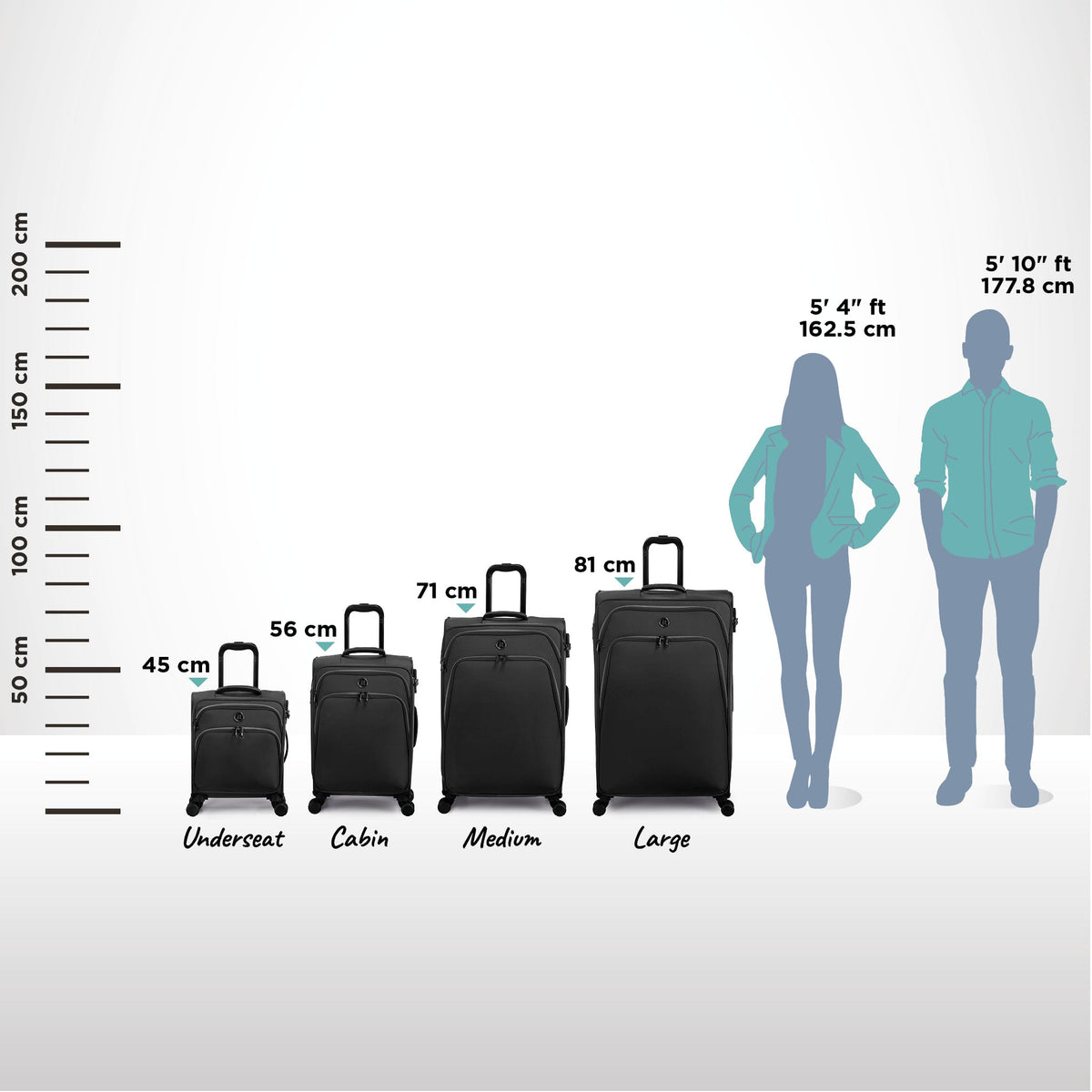 IT Luggage Trinary - Large (Black)