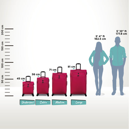 IT Luggage Trinary - Underseat (Viva Magenta)