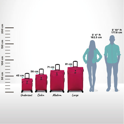 IT Luggage Trinary - 4pc Set (Viva Magenta)