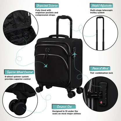 IT Luggage Trinary - Underseat (Black)