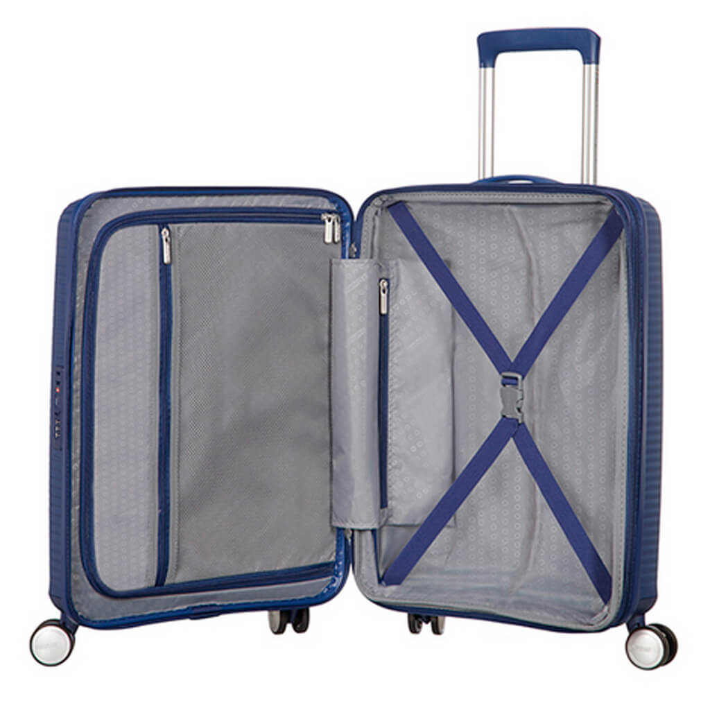 American Tourister Soundbox 67cm 4-Wheel Spinner Expandable Suitcase